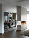 Modern fireplace surround with sleek white finish and clean lines — elegant stone countertops installed by Signature Stone Las Vegas