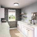 Falconwood quartz laundry room countertops with white speckled finish and integrated sink — premium stone countertops installed by Signature Stone Las Vegas
