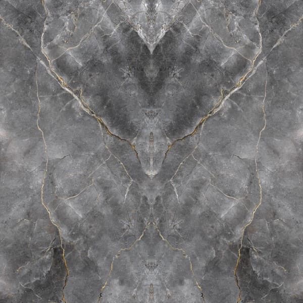 Fior Di Bosco marble surface with gray tones and golden veining in symmetrical pattern — custom countertops fabricated and installed by Signature Stone LV