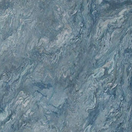Azul Do Mar granite slab with blue and gray swirling patterns, ideal for countertops