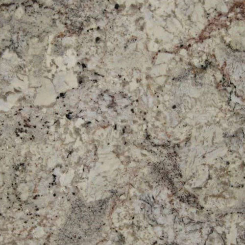 Granite White Springs countertop slab with light beige, grey, and subtle brown veining