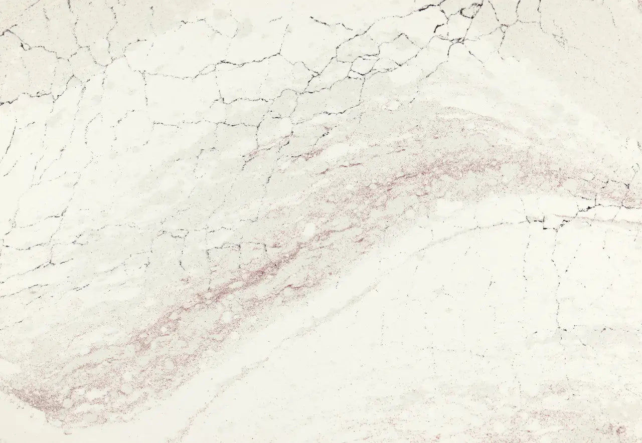 Hailey marble slab with cream base and subtle pink veining in polished finish — elegant stone countertops installed by Signature Stone Las Vegas