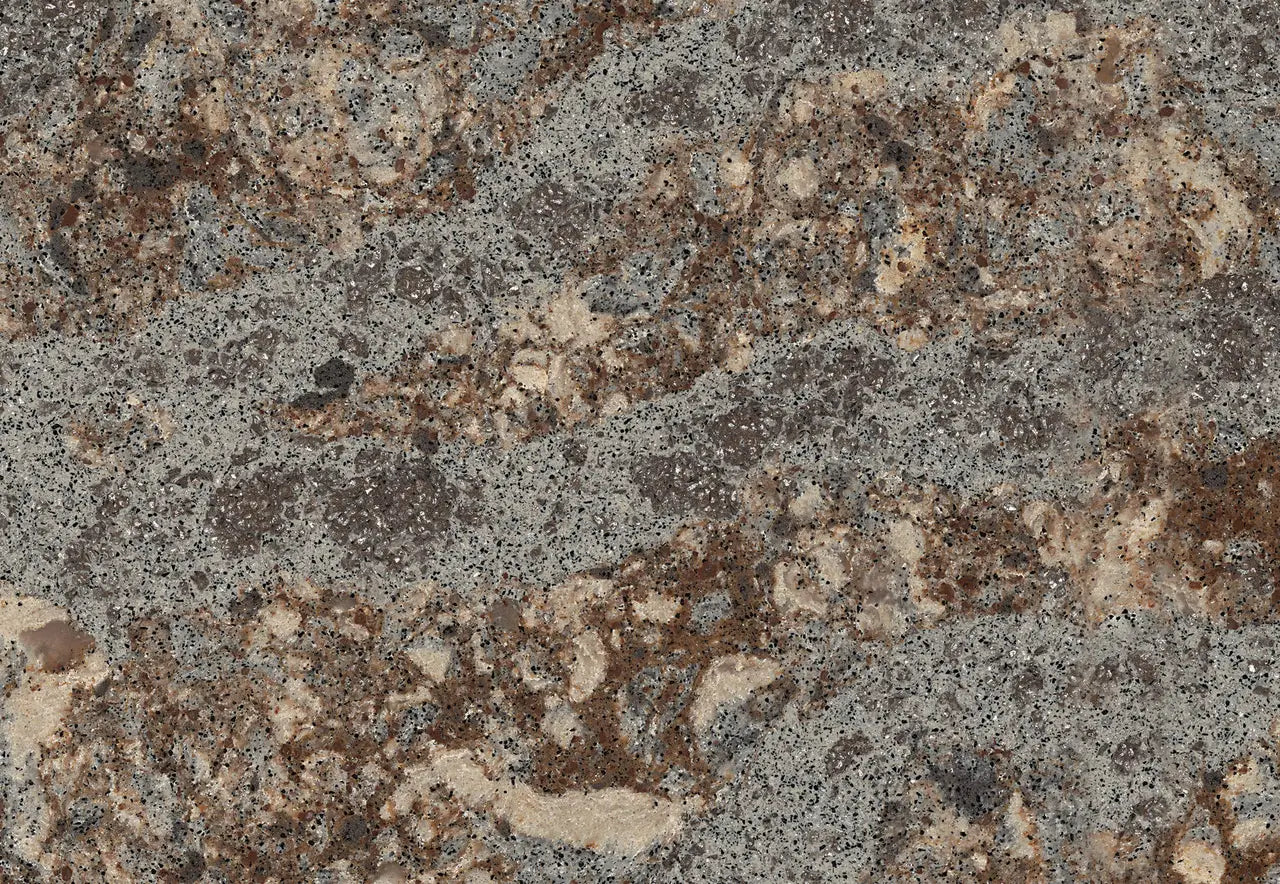 Helmsley quartz surface with speckled gray and brown pattern — ideal for custom countertops fabricated and installed by Signature Stone LV