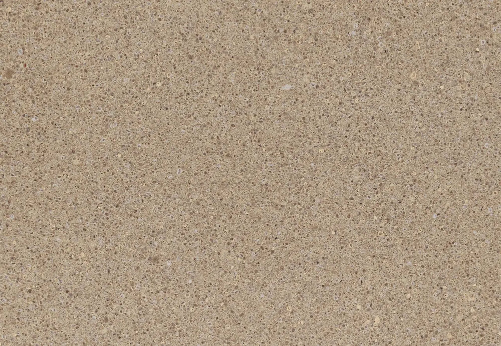 Quartz Hyde Park slab with warm beige tone and fine speckled pattern — elegant stone countertops installed by Signature Stone Las Vegas