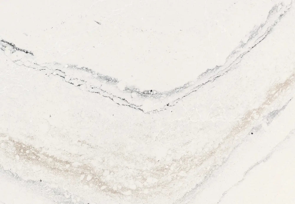 Lakedale marble surface featuring elegant white background with subtle gray veining and natural stone patterns — custom countertops fabricated and installed ...