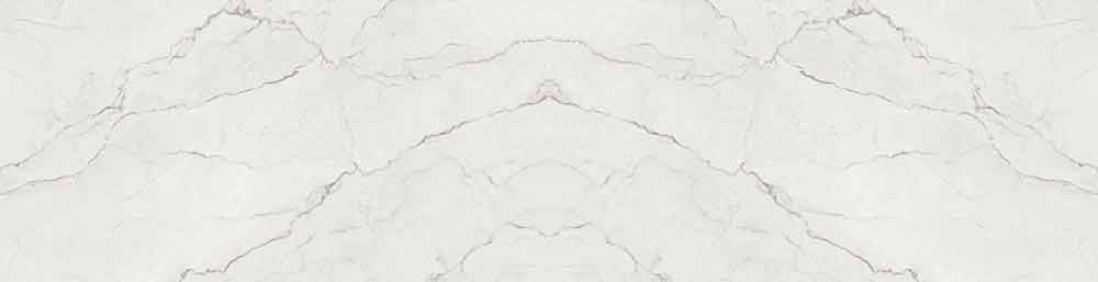 Magnifico quartz surface with elegant white base and subtle gray veining in polished finish — custom countertops fabricated and installed by Signature Stone LV