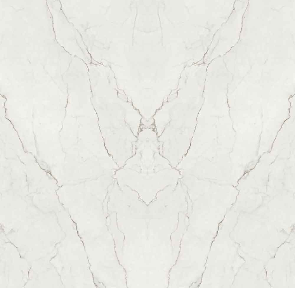 White marble slab with gray veining and polished finish — premium countertop fabrication by Signature Stone Las Vegas
