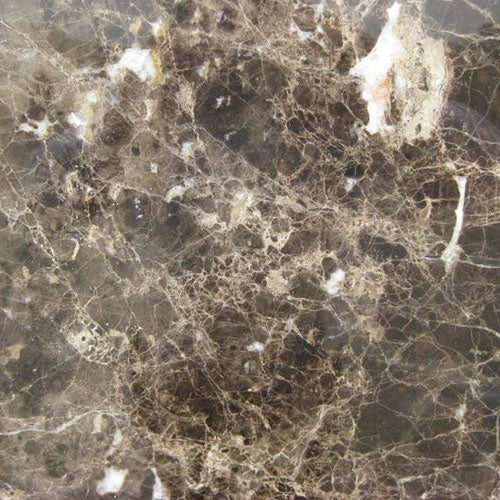 Emperador Dark marble surface with rich brown tones and white veining — luxury marble countertops installed by Signature Stone Las Vegas