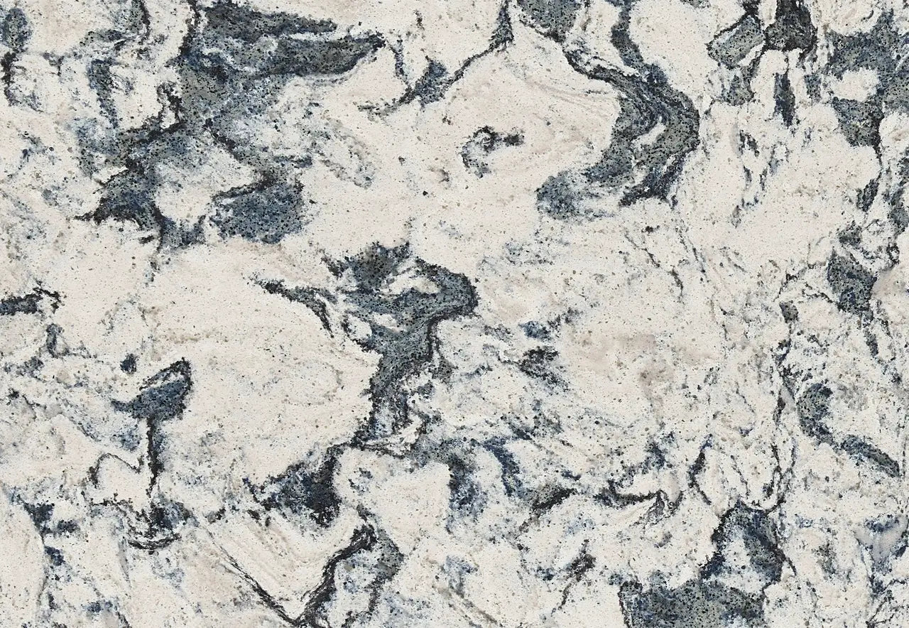 Mayfair quartz slab with cream and charcoal veining pattern — elegant stone countertops installed by Signature Stone Las Vegas