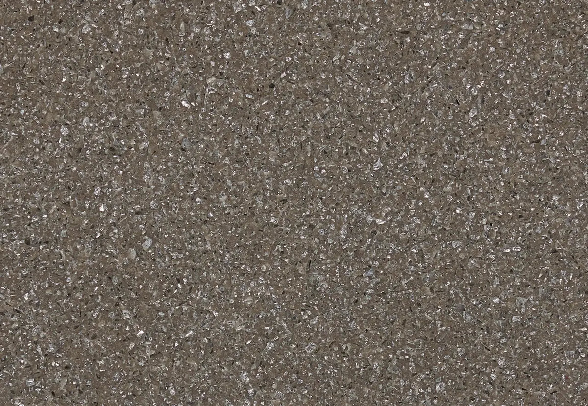 Minera quartz surface with speckled brown and gray pattern and polished finish — ideal for custom countertops fabricated and installed by Signature Stone LV