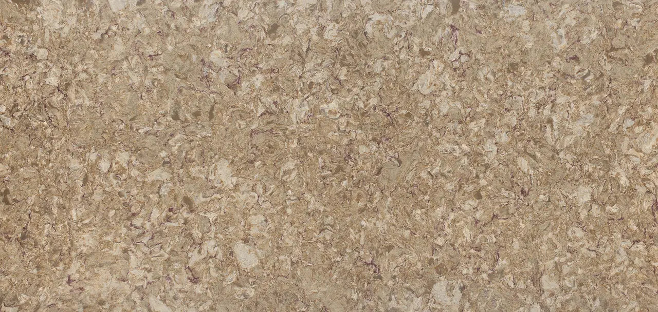 Nevern limestone surface with warm beige tones and natural fossil patterns — elegant stone countertops installed by Signature Stone Las Vegas