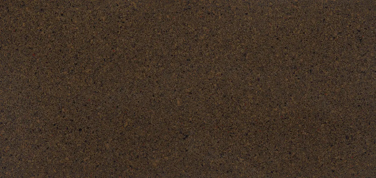 Quartz Park Gate slab with rich brown textured surface and fine speckled pattern — perfect for custom countertops fabricated and installed by Signature Stone LV
