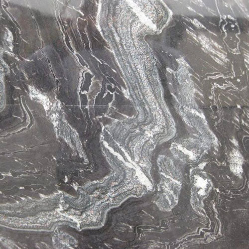 Quartzite Black Agata surface with dramatic gray and white swirled veining patterns — premium quartz countertops installed by Signature Stone Las Vegas