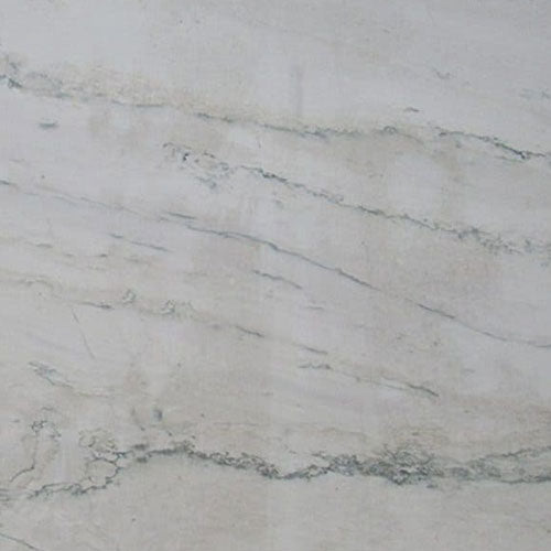 Quartzite Calacata surface with white background and gray veining — premium quartz countertops installed by Signature Stone Las Vegas