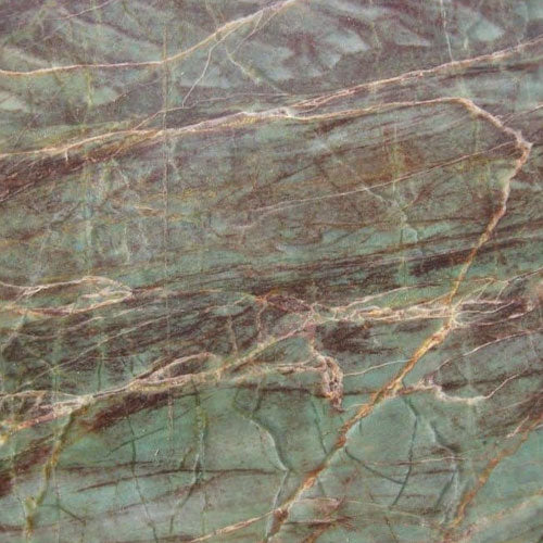Emerald King quartzite surface with flowing green and golden veining patterns — premium quartz countertops installed by Signature Stone Las Vegas