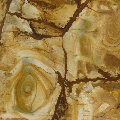 Quartzite Stonewood slab surface with golden brown swirled patterns and natural veining — quartz countertops installed by Signature Stone Las Vegas