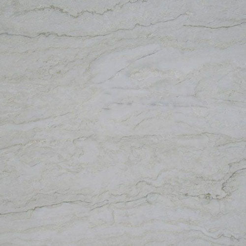 Quartzite White Pearl slab surface with soft white base and subtle gray veining — elegant quartz countertops installed by Signature Stone Las Vegas