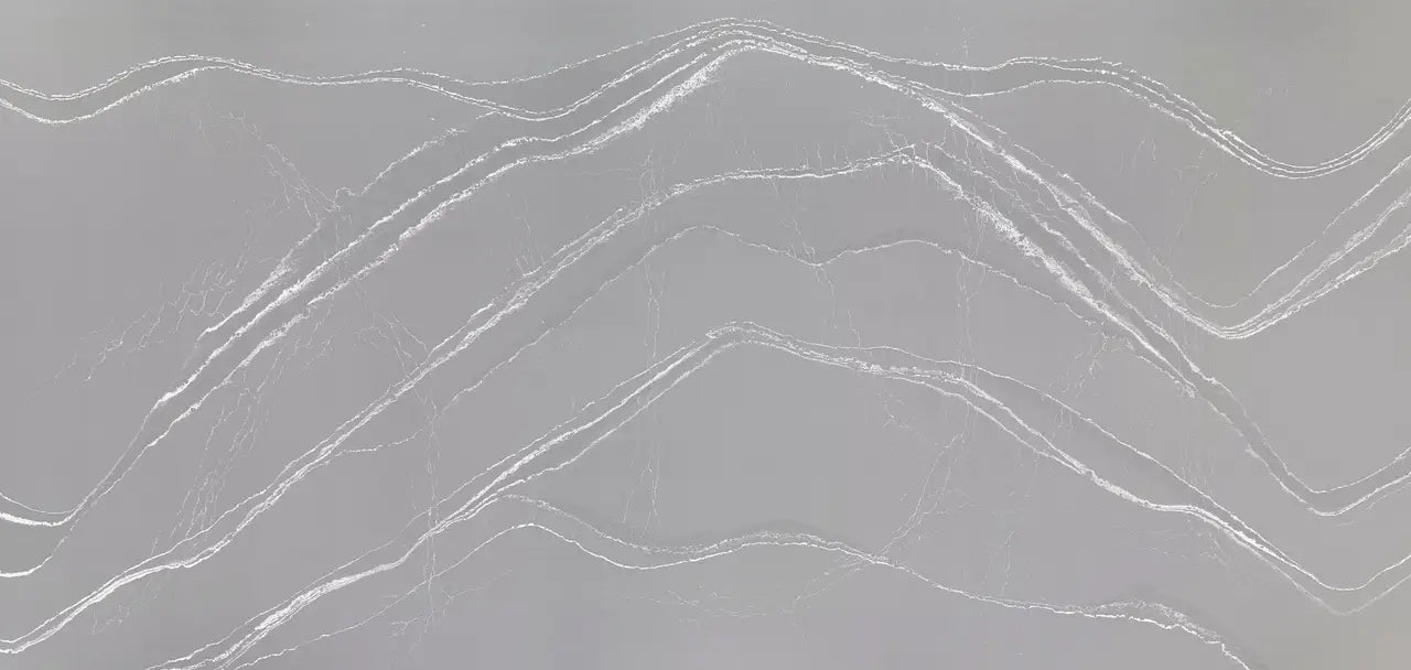 Marble surface with elegant gray and white veining pattern and polished finish — custom countertops fabricated and installed by Signature Stone LV