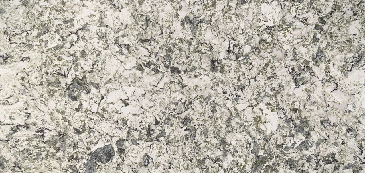 Sherwood granite surface with intricate gray and cream veining patterns and mottled texture — professional countertop fabrication by Signature Stone Las Vegas