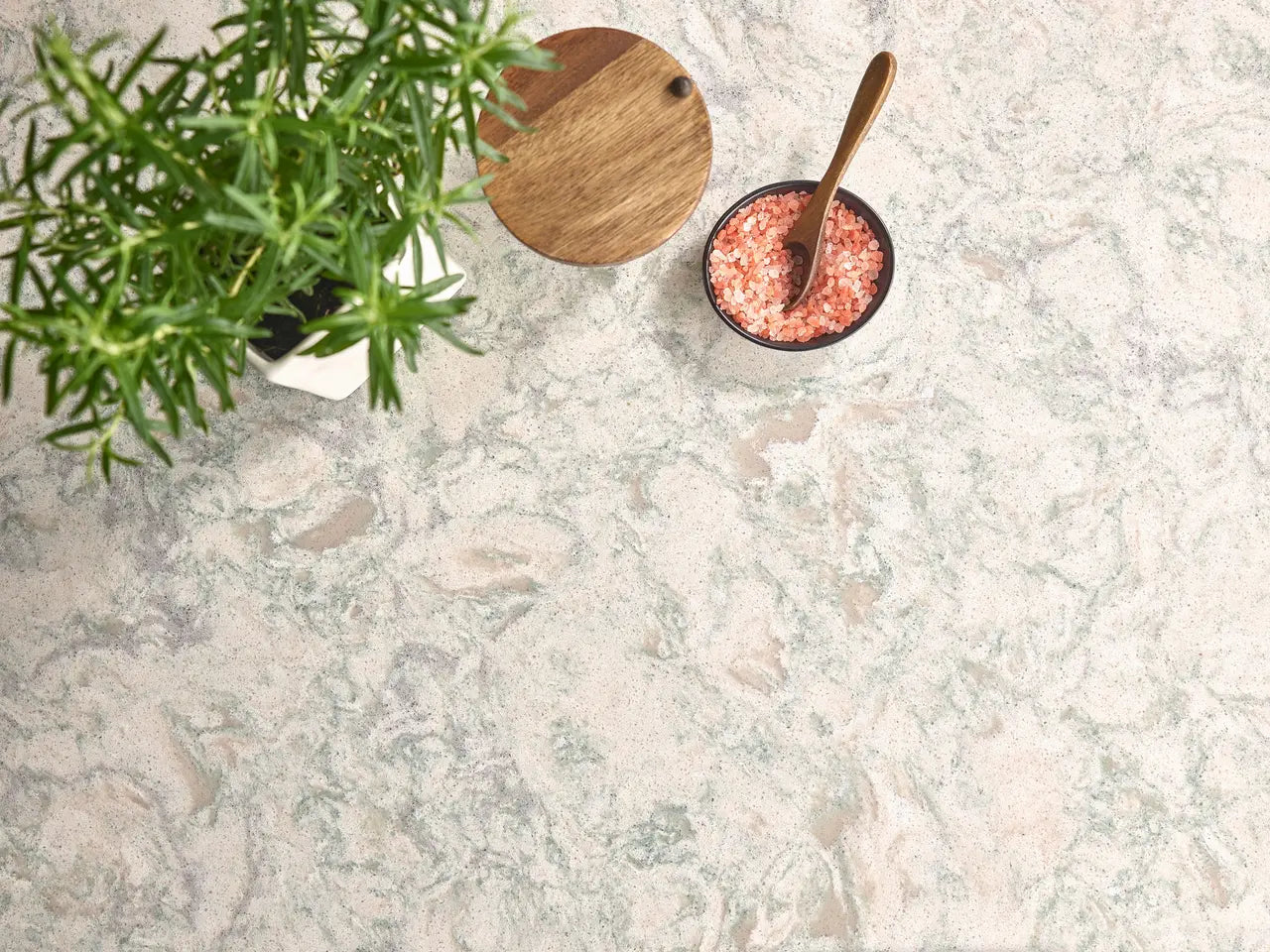 Marble surface with subtle veining and polished finish — custom countertops fabricated and installed by Signature Stone LV