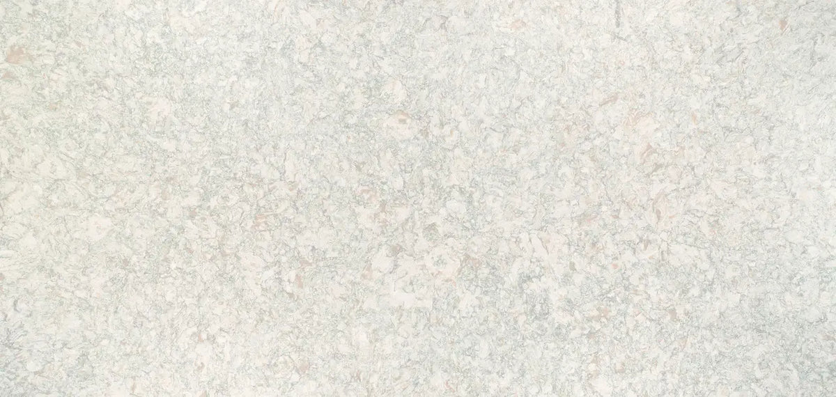 Trafalgar quartz surface with light beige and gray marbled veining and smooth polished finish — premium countertop fabrication by Signature Stone Las Vegas