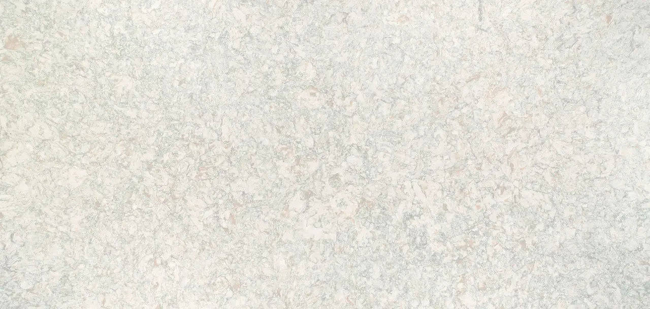 Trafalgar quartz surface with light beige and gray marbled veining and smooth polished finish — premium countertop fabrication by Signature Stone Las Vegas