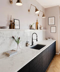 Whitendale quartz kitchen countertops with white marble-look veining and undermount sink — premium stone countertops installed by Signature Stone Las Vegas