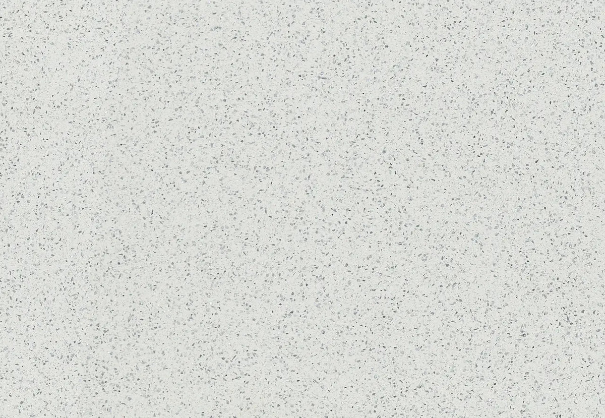 Quartz countertop surface with light gray speckled finish and subtle natural patterns — premium stone countertops installed by Signature Stone Las Vegas