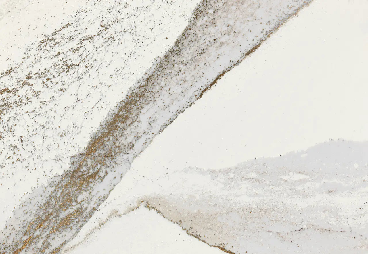 Windsor Brass marble surface with cream base and golden veining — custom countertops fabricated and installed by Signature Stone LV