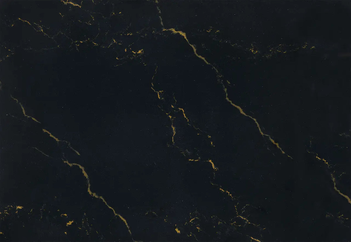 Dark marble surface with gold veining and polished finish — premium countertop fabrication by Signature Stone Las Vegas