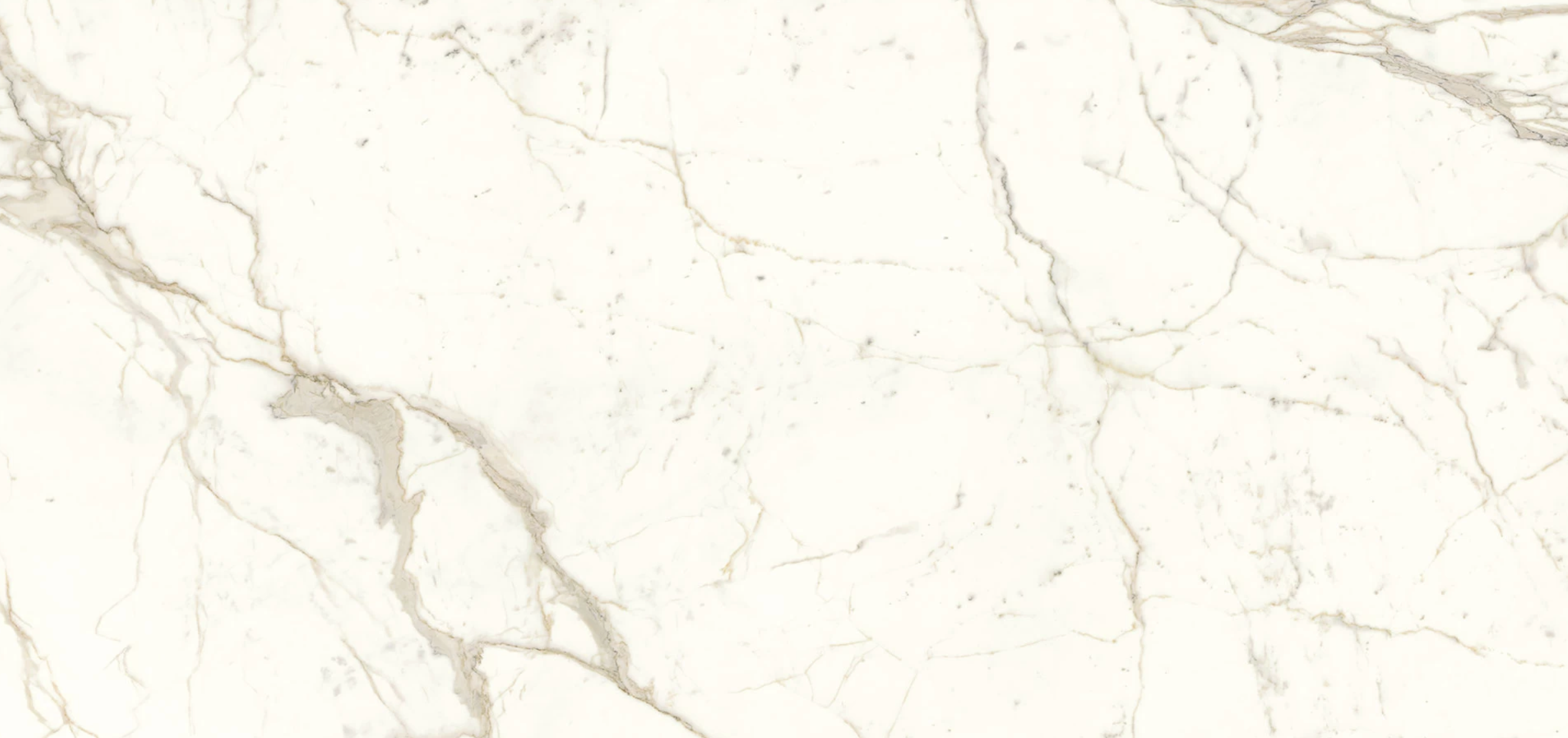 Calacatta Prestigio marble surface with elegant white background and subtle gold veining — custom countertops fabricated and installed by Signature Stone LV