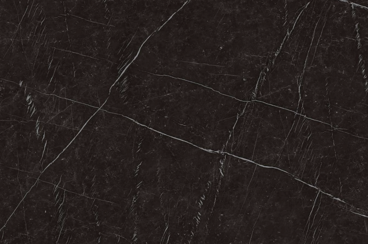 Dark marble surface with subtle white and light gray veining running diagonally and vertically, creating a natural stone pattern. The texture gives a sophisticated and elegant appearance.